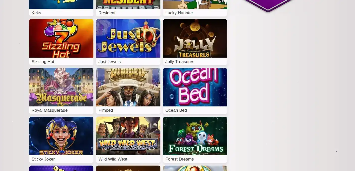 Интерфейс казино Водка с игровыми автоматами